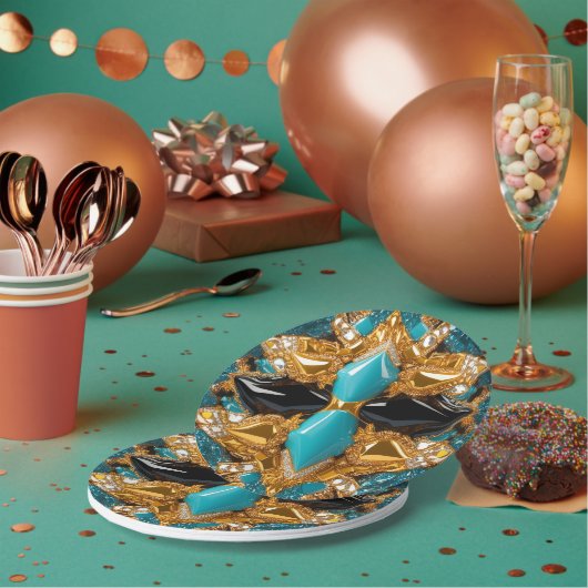 Papiertüte mit Bahamas Farbdesign Pappteller (Multi)