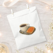 Papiertüte mit Illustration von Kaffee und Toast Geschenktütchen (Ausgeschnitten)