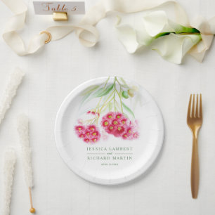 Papiertüte mit rosa Prägung Pappteller