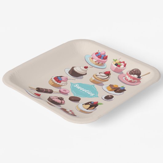 Papiertüte Pappteller (Gewinkelt)