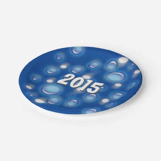 Papiertüte - Silvesterblasen Pappteller (Schrägansicht)