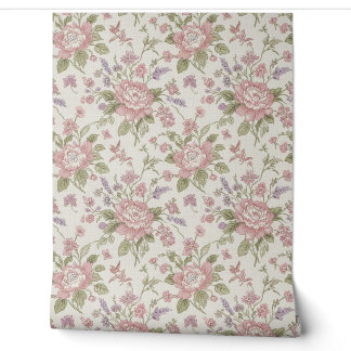 Papiertüte - Vintage florale Rose Tapete