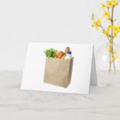 Papiertüte voller Lebensmittel Karte (Gelbe Blume)