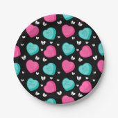 Papiertüte zum Valentinstag Pappteller (Vorderseite)