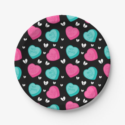 Papiertüte zum Valentinstag Pappteller (Vorderseite)