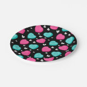 Papiertüte zum Valentinstag Pappteller (Schrägansicht)