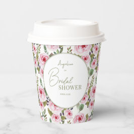 Papiertüten für ein pastellfarbenes Brautparty. Pappbecher