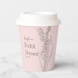 Papiertüten für eine Brautdusche. Pappbecher