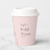 Papiertüten für eine Brautdusche. Pappbecher (Rückseite)