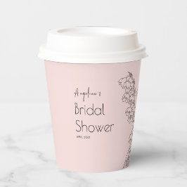 Papiertüten für eine Brautdusche. Pappbecher