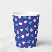 Papiertüten "Haustiere/Herz und Dreidels" 8 oz. Pappbecher (Rückseite)