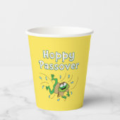 Papiertüten "Pessach-Frosch" 8 oz. Pappbecher (Vorderseite)
