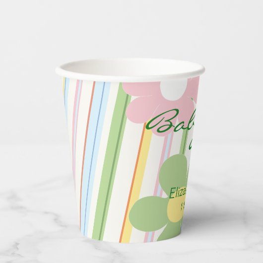 Papiertüten "Picnic Floral" 8 oz. Pappbecher (Vorderseite)