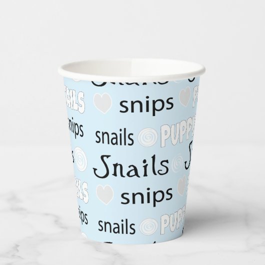 Papiertüten "Snips and Snails" 8 oz. Pappbecher (Links)