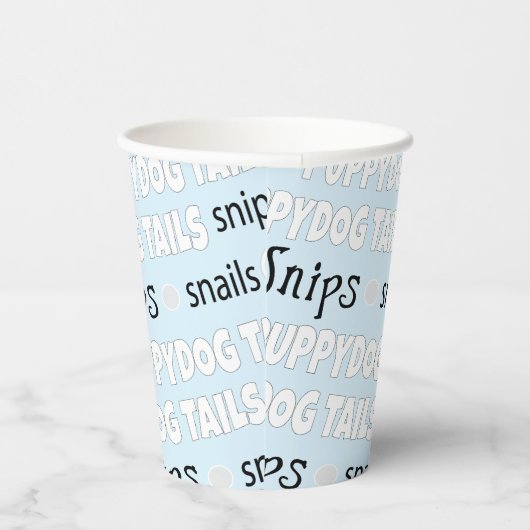 Papiertüten "Snips and Snails" 8 oz. Pappbecher (Rechts)