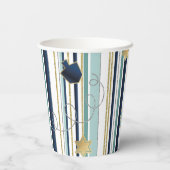 Papiertüten "Streifen und Spaß" 8 oz. Pappbecher (Rückseite)