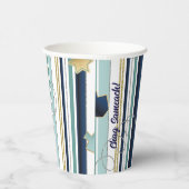 Papiertüten "Streifen und Spaß" 8 oz. Pappbecher (Rechts)