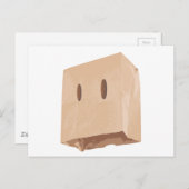 Papiertütenmaske Postkarte (Vorne/Hinten)