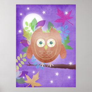 Papieruhu - lila - Plakatdruck Poster