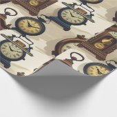 Papierummantelpapier für die Vintage Uhr Geschenkpapier (Ecke)