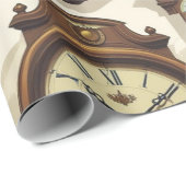 Papierummantelpapier für die Vintage Uhr Geschenkpapier (Rolleneckpunkt)