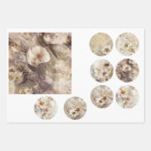Papierumschlag Vintage Blumenstränge und -kissen Geschenkpapier Set (Vorderseite 2)