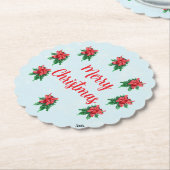 Papieruntersetzer : Frohe Weihnachten Untersetzer (angewinkelt)