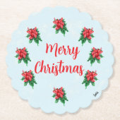 Papieruntersetzer : Frohe Weihnachten Untersetzer (Vorderseite)