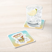 PAPIERUntersetzer - WHISKY-SAURE Rechteckiger Pappuntersetzer (Vor Ort)