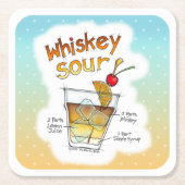 PAPIERUntersetzer - WHISKY-SAURE Rechteckiger Pappuntersetzer (Vorderseite)