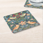 PAPIERUNTERSETZER : WILLIAM MORRIS, STRAWBERRY THI RECHTECKIGER PAPPUNTERSETZER (angewinkelt)