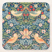 PAPIERUNTERSETZER : WILLIAM MORRIS, STRAWBERRY THI RECHTECKIGER PAPPUNTERSETZER (Vorderseite)