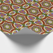 Papierursprungeffekt in grünen und dunklen Erdtöne Geschenkpapier (Ecke)