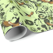 Papiervögel Geschenkpapier (Rolleneckpunkt)