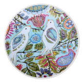 Papiervögel I Keramikknauf (Vorderseite)