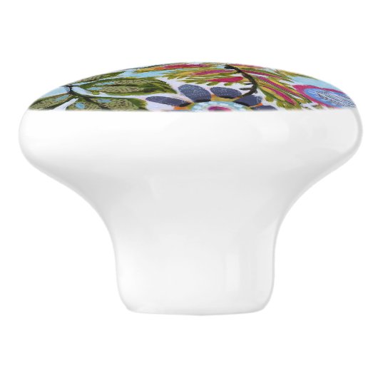 Papiervögel I Keramikknauf (Seitenansicht)