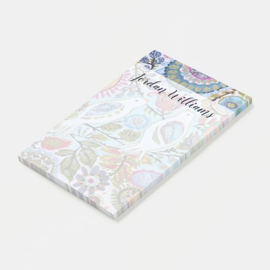 Papiervögel I Post-it Klebezettel (angewinkelt)