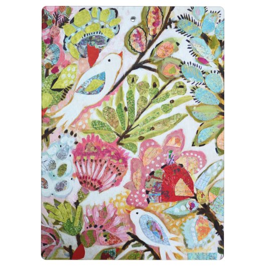 Papiervögel II Klemmbrett (Rückseite)