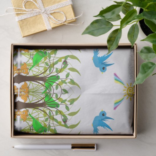 Papiervögel Seidenpapier (Geschenk)