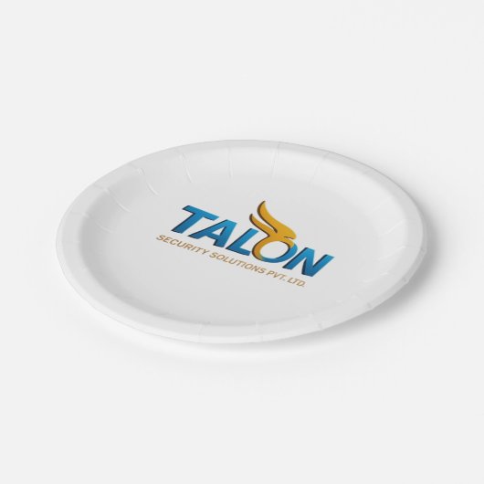 Papiervorrat und nach Ihren Wünschen dekoriert Pappteller (Schrägansicht)