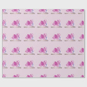 Papierwaschgeschenk Verpackung Rosa Elefantenkuche Geschenkpapier (Flach)