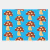 Papierwaschpapier aus Pilzpapieren, flaches Set vo Geschenkpapier Set (Vorderseite)