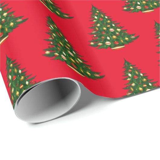 Papierweihnachtsbaum Geschenkpapier (Rolleneckpunkt)