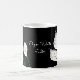Papierweiße Lilien Kaffeetasse
