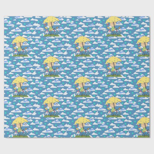 Papierwolken Geschenkpapier (Flach)