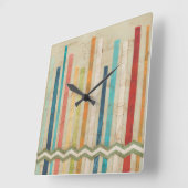 Papierzäune 2-Up IV Quadratische Wanduhr (Winkel)