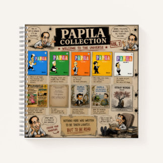 Papila Collection Spiral Notebook – 8.5" × 8.5" Notizblock