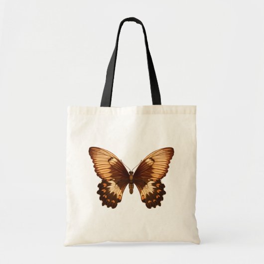 Papilio Aegus Brown Butterfly Insekt Tote Bag Tragetasche (Vorne)