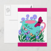 Papillenschmetterling Postkarte (Vorne/Hinten)