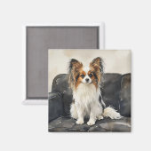 Papillion Acrylic Photo Tile Magnet (Vorderseite/Rückseite)